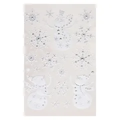 Atmosphera White W/Strass Window Sticker (29 x 0.12 x 41 cm)