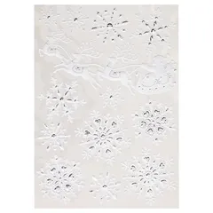 Atmosphera White W/Strass Window Sticker (29 x 0.12 x 41 cm)