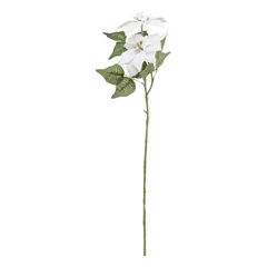 Atmosphera White Poinsettia Branch (24 x 13 x 78 cm)