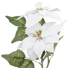 Atmosphera White Poinsettia Branch (24 x 13 x 78 cm)