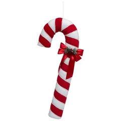 Atmosphera Satin Bowed Candy Cane Décor (31 x 15 x 79 cm)