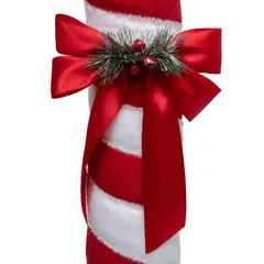 Atmosphera Satin Bowed Candy Cane Décor (31 x 15 x 79 cm)