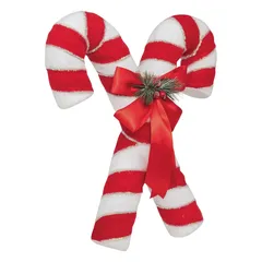 Atmosphera Satin Bowed Double Candy Cane Décor (42 x 13 x 46 cm)