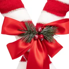 Atmosphera Satin Bowed Double Candy Cane Décor (42 x 13 x 46 cm)