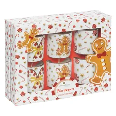 Atmosphera Gingerbread Scented Glass Candle Set (40 g, 6 Pc.)