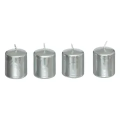 شمعة بارافين أتموسفيرا (فضي، 172 سم، 4 قطع)