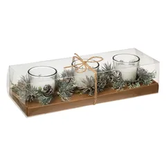 Atmosphera Center Trio Table Candle (180 g, White, 3 Pc.)