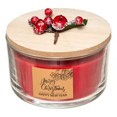 Atmosphera Traditional Paraffin Decorative Lid Candle (380 g, Assorted Colors)