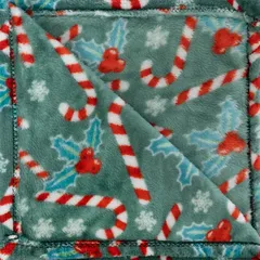 Atmosphera Holly Festive Blanket + Pocket (130 x 180 cm)