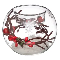 Atmosphera Glass Ball Candle Holder (Assorted designs, 6.5 cm)