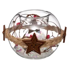 Atmosphera Glass Ball Candle Holder (Assorted designs, 6.5 cm)