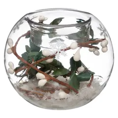 Atmosphera Glass Ball Candle Holder (Assorted designs, 6.5 cm)