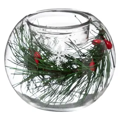 Atmosphera Glass Ball Candle Holder (Assorted designs, 6.5 cm)