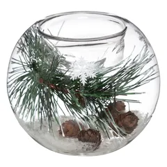 Atmosphera Glass Ball Candle Holder (Assorted designs, 6.5 cm)