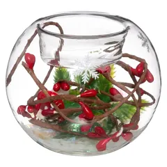 Atmosphera Glass Ball Candle Holder (Assorted designs, 6.5 cm)