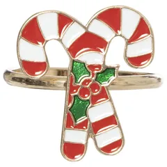 Atmosphera Hat Candycane Napkin Rings (3.7 cm, 2 Pc.)