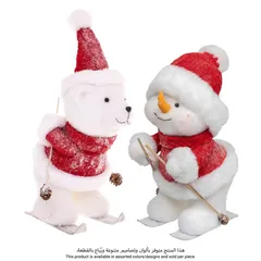 Atmosphera Bear Snowman on Skis Decor (Assorted Designs, 37 cm)