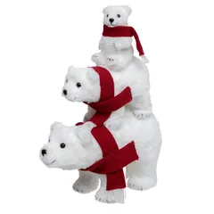 Atmosphera Bear Pyramid with Scarf Decor (43 cm)