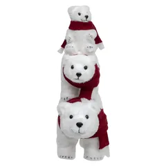 Atmosphera Bear Pyramid with Scarf Decor (43 cm)