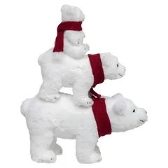 Atmosphera Bear Pyramid with Scarf Decor (43 cm)