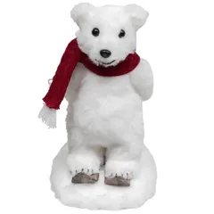 Atmosphera Bears on Ski with Scarf Decor (23 cm)