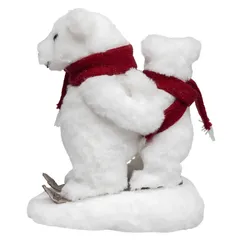 Atmosphera Bears on Ski with Scarf Decor (23 cm)