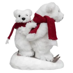 Atmosphera Bears on Ski with Scarf Decor (23 cm)