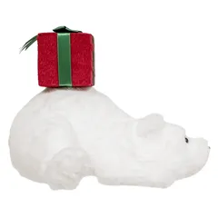 Atmosphera Lying Bear with Gift Decor (38 cm)