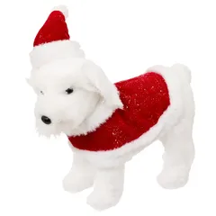 Atmosphera Dog in Red Festive Outfit Decor (30 cm)