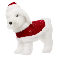 Atmosphera Dog in Red Festive Outfit Decor (30 cm)