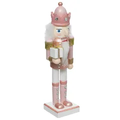 Atmosphera Pink Wood Nutcracker Decor (25 cm)