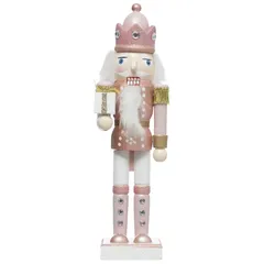 Atmosphera Pink Wood Nutcracker Decor (25 cm)