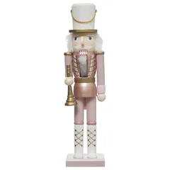 Atmosphera Pink Wood Nutcracker Decor (38 cm)