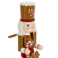 Atmosphera Gingerbread Wood Nutcracker Decor (38 cm)