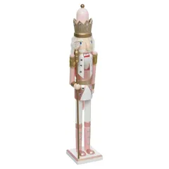 Atmosphera Pink Wood Nutcracker Decor (60 cm)