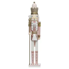 Atmosphera Pink Wood Nutcracker Decor (60 cm)