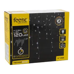 Atmosphera Battery-Operated 120 LED Outdoor Light Curtain (2 m, Cool White)