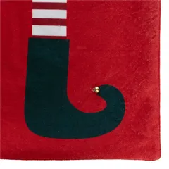 Atmosphera Polyester Elf Velvet Sack Festive Decor (70 cm, Green, Red, White)