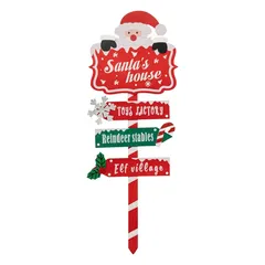 Atmosphera Santa Christmas Sign (110 cm,Red)