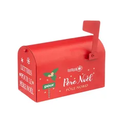 Atmosphera Red Stand Metal Mailbox (20 cm, Red)