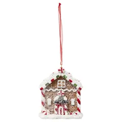 Atmosphera Resin Gingerbread House Tree Decor (7 x 7 x 7 cm)