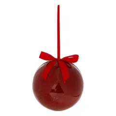 Atmosphera Paper Bauble with Glitter (15 cm, Red)