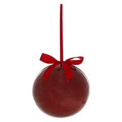 Atmosphera Paper Bauble with Glitter (15 cm, Red)