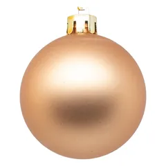 Atmosphera Plastic Christmas Baubles (60mm, Beige, 9 Pc.))