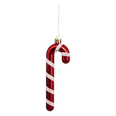 Atmosphera Plastic Sugar Cane Hanging Tree Decor (14 cm, Red, 6 Pc.)
