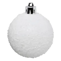 Atmosphera Plastic Christmas Baubles (6 cm, Dark Pink, 12 Pc.)