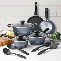 Tramontina Heavy-Gauge Aluminum PFOA Free Nonstick Coating Cookware Set (Assorted colors, 13 Pc.)