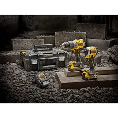 Dewalt Cordless Powerstack Twin Drill Set (4 Pc.)