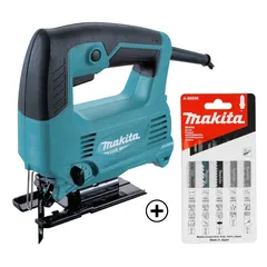 Makita Corded Top Handle Jigsaw, M4301B (450 W) + Blade Set (5 Pc.)