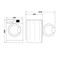 Whirlpool 8 Kg Freestanding Washer Dryer, FWDG86148WGCC (6 Kg Dry, 1400 rpm)